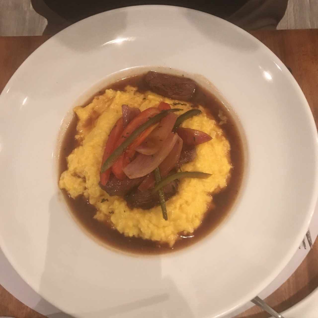 Rissotto a la Huancaina con Lomo