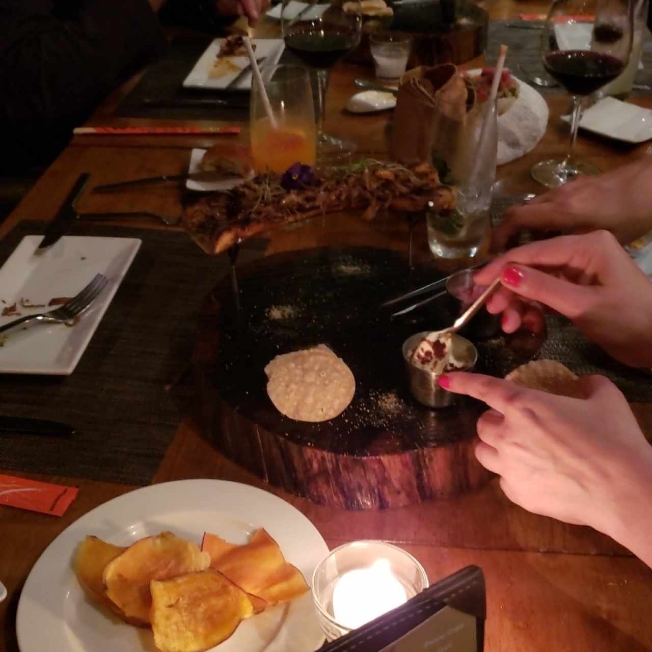tostadas de beef short ribs