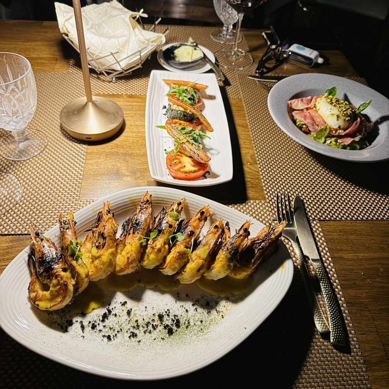 Camarones con salsa de mandarina 
