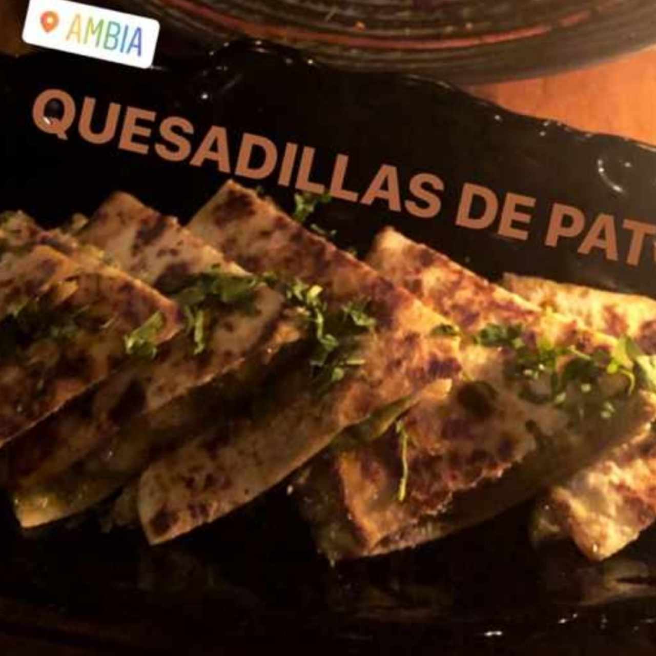 Otras Entradas - Quesadillas de Pato