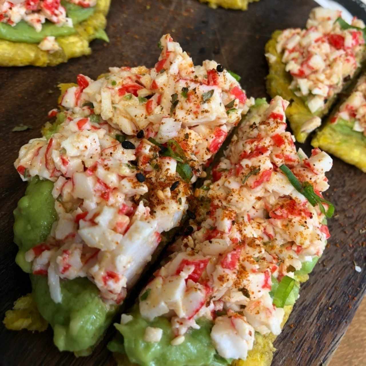 tostaditas de cangrejo