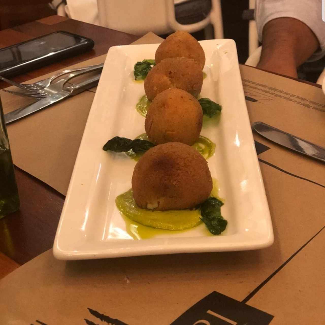 Chrochette di Patate al prosciutto e riso arbolio
