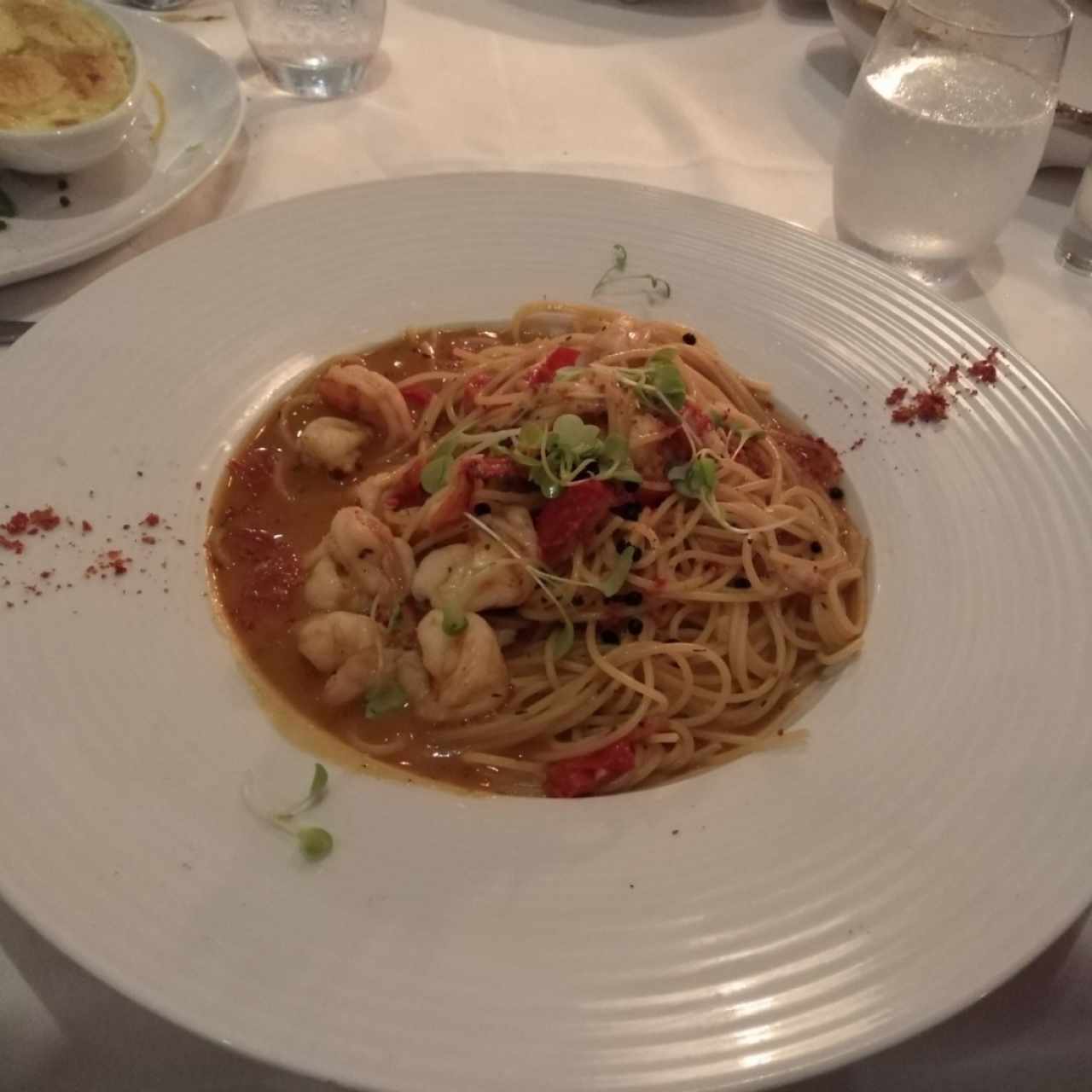 Pasta a los Crustacios