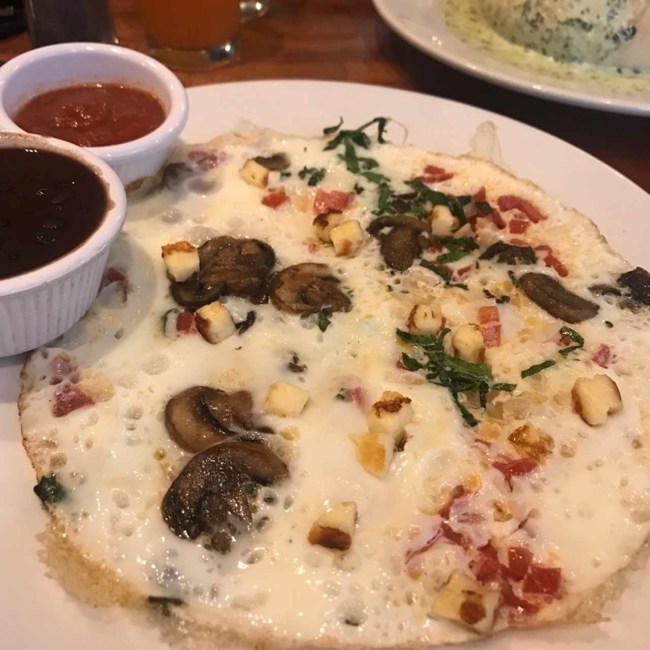 Omelette de Claras, Queso Panela y Vegetales