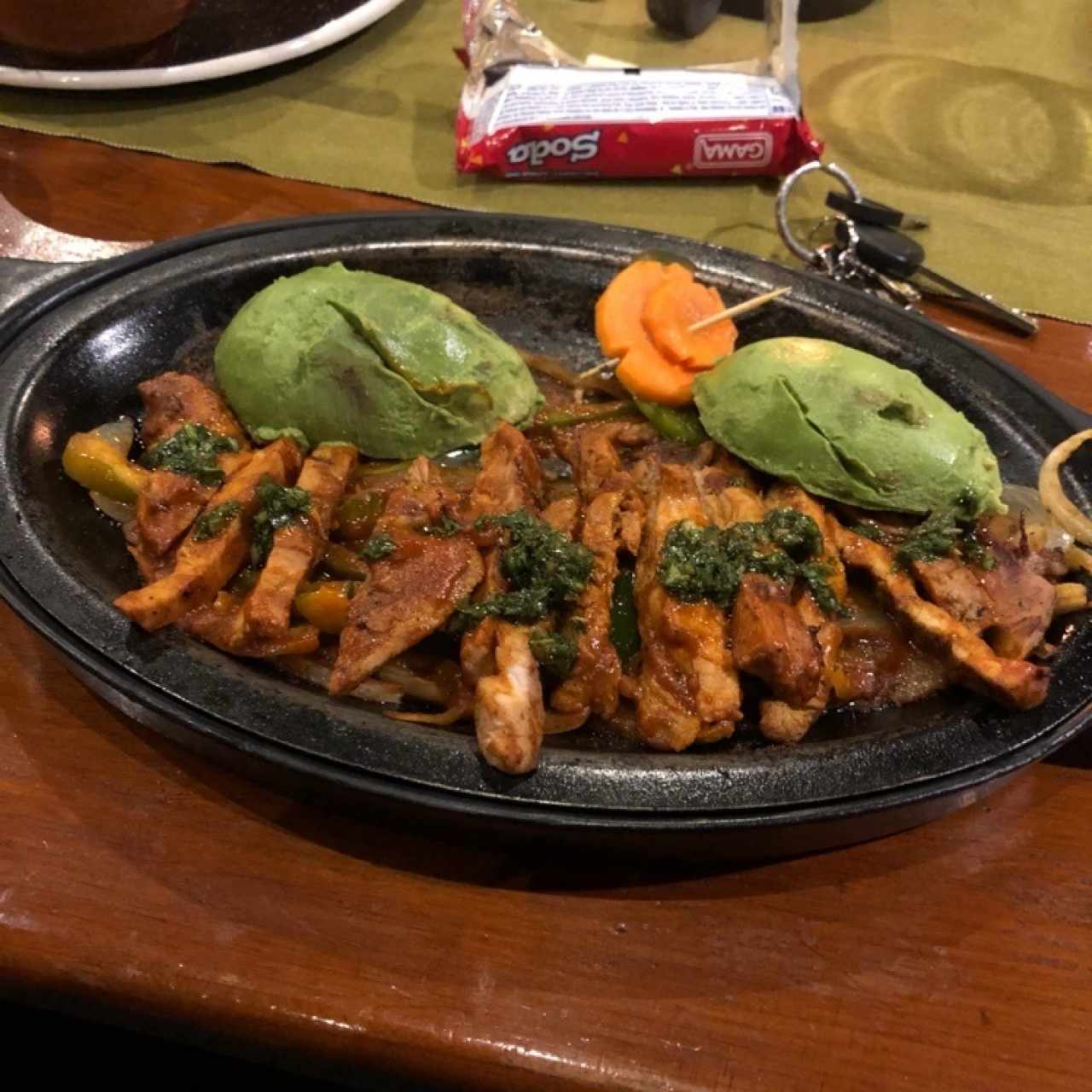 Fajitas con pollo