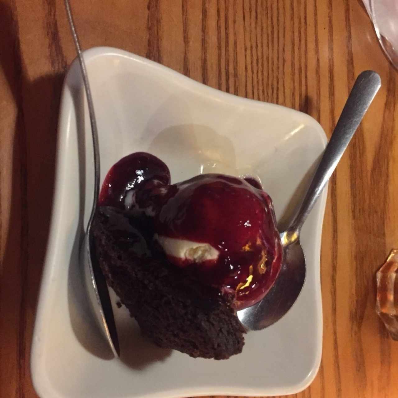 brownie con helado