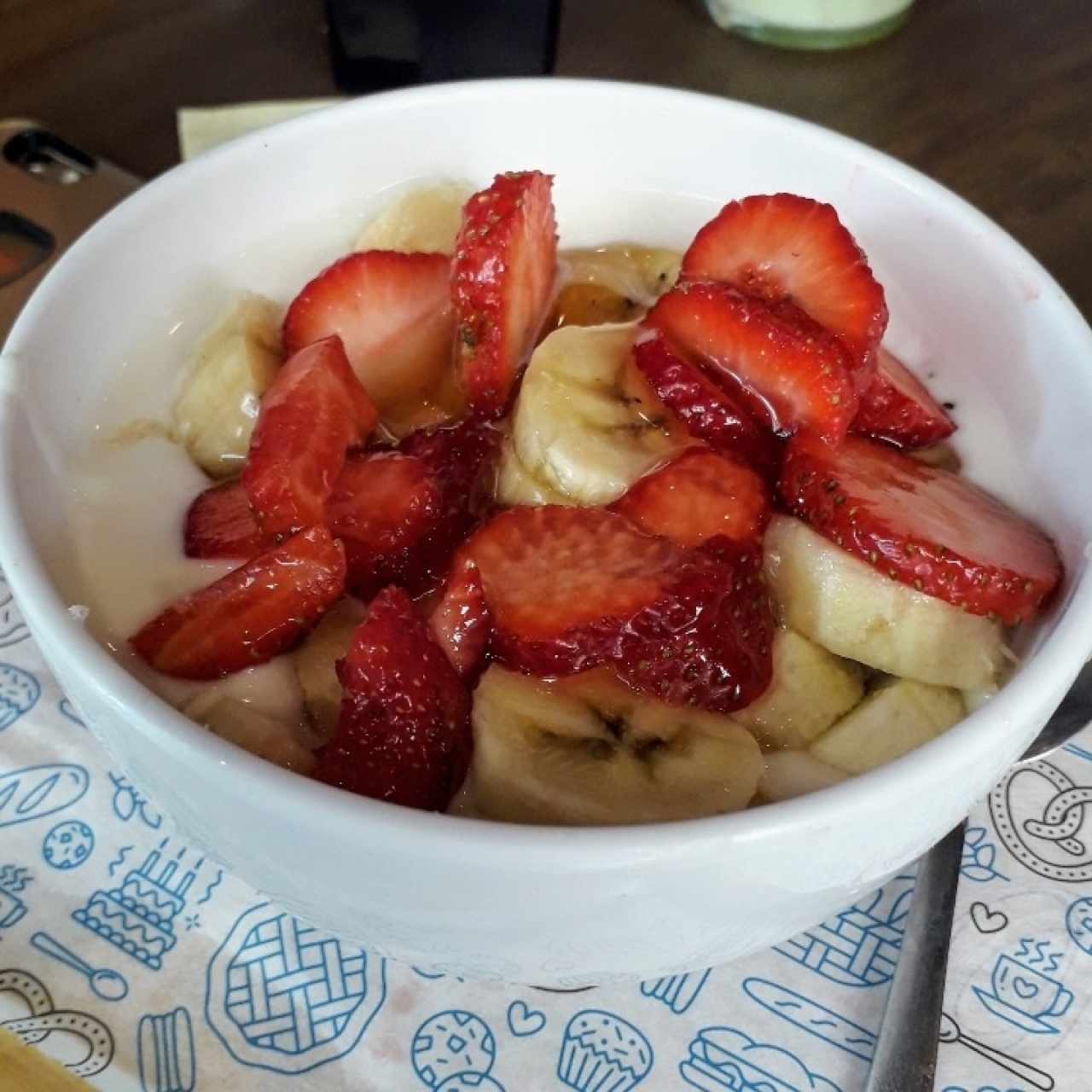 Fresa, Banano, Miel y Yogurt