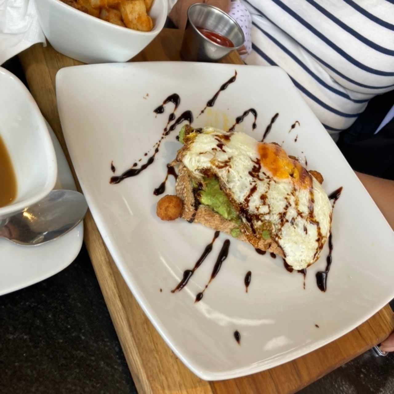 Goat cheese toast avocado