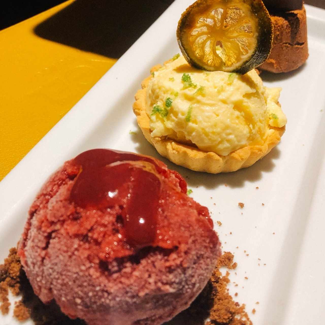 Trilogia de sabores. Postre