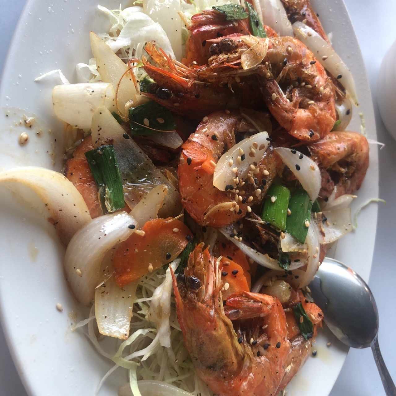 Platos Fuertes - Camarón Encebollado