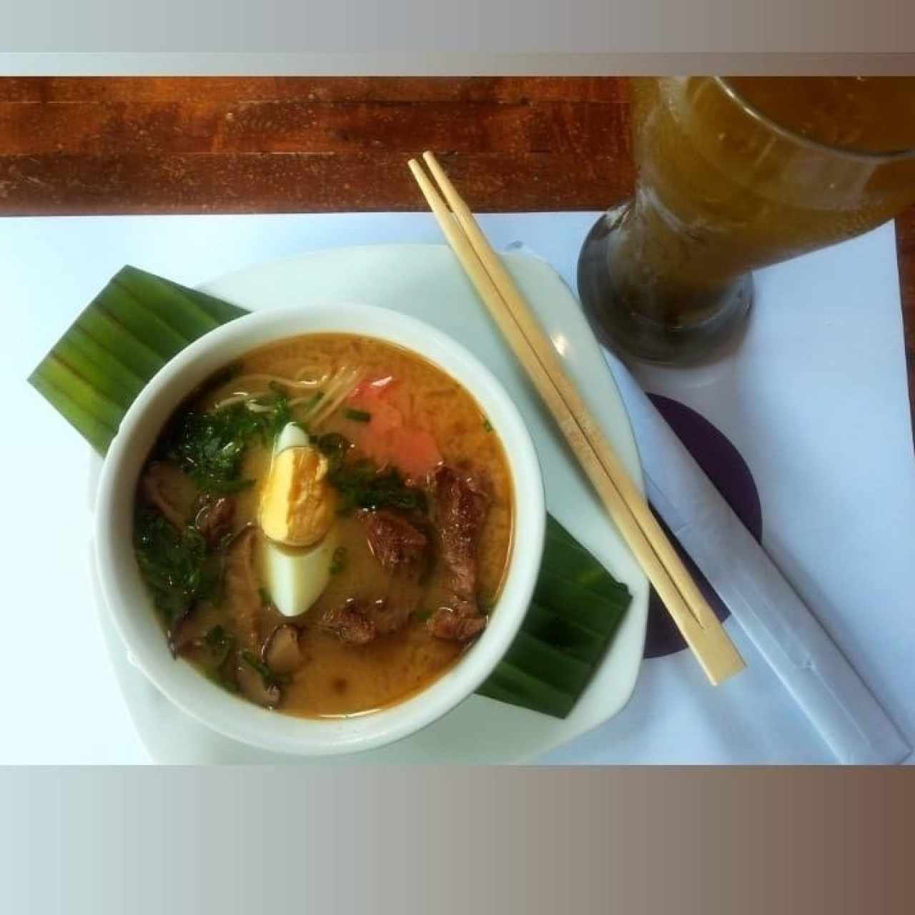 Sopas - Ramen de Lomito y té verde