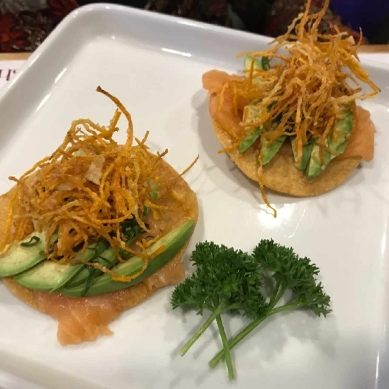 Entradas - Tostadas de Salmón
