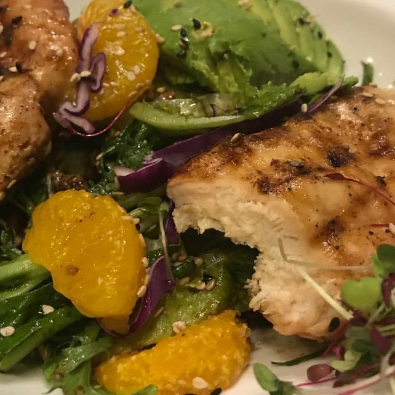 ensalda oriental con pollo