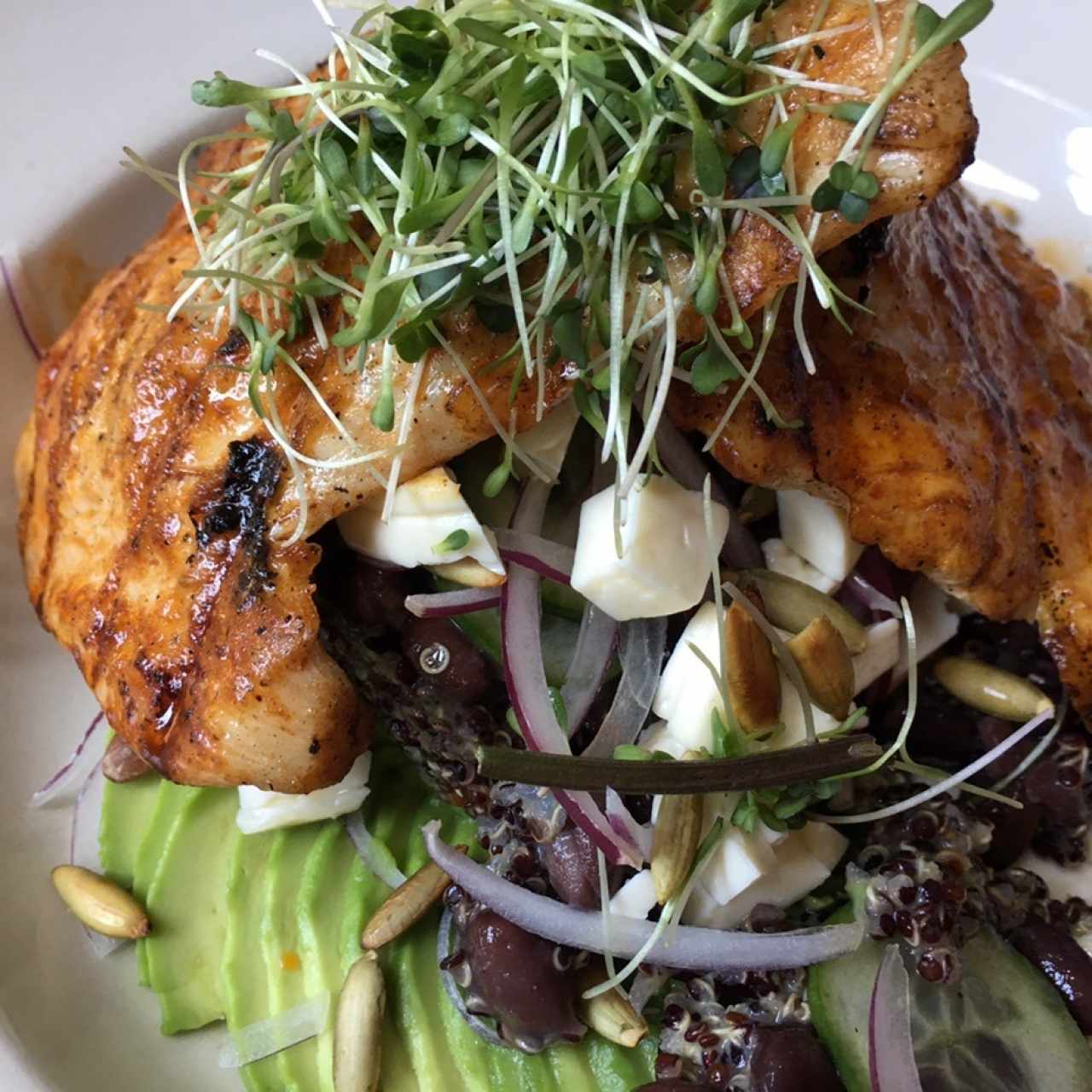 Ensalada de pollo y quinoa