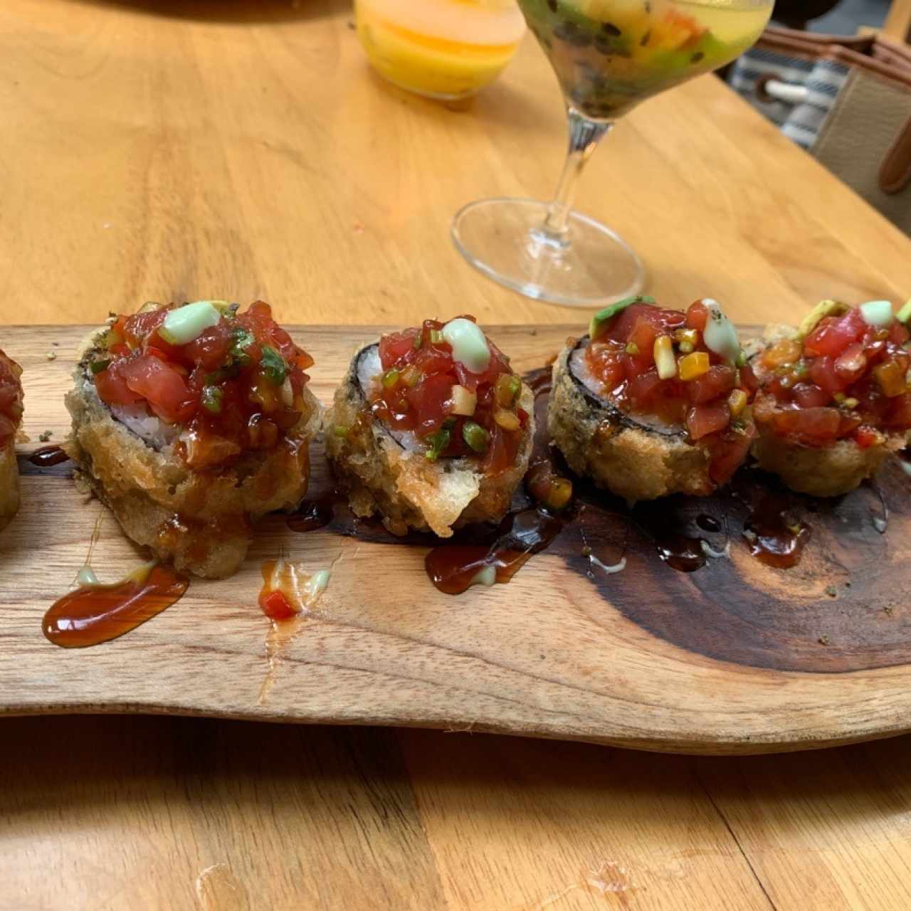 sushi de tartar de atun 