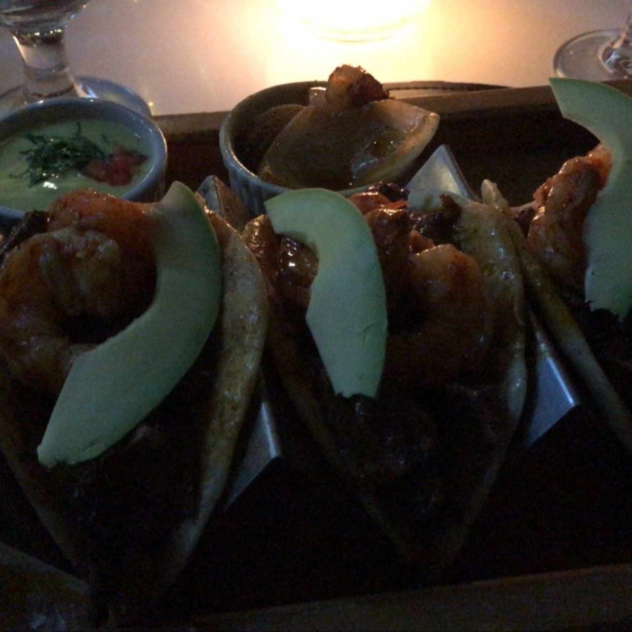 Tacos de Entraña & Camarón