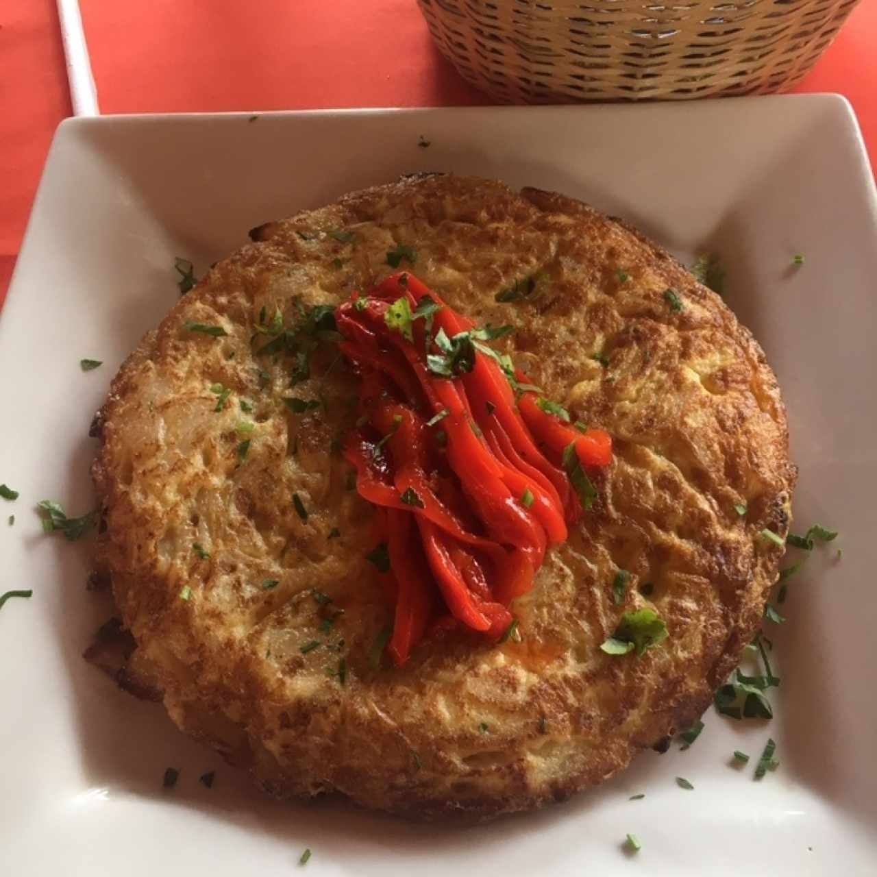 tortilla española con chorizo