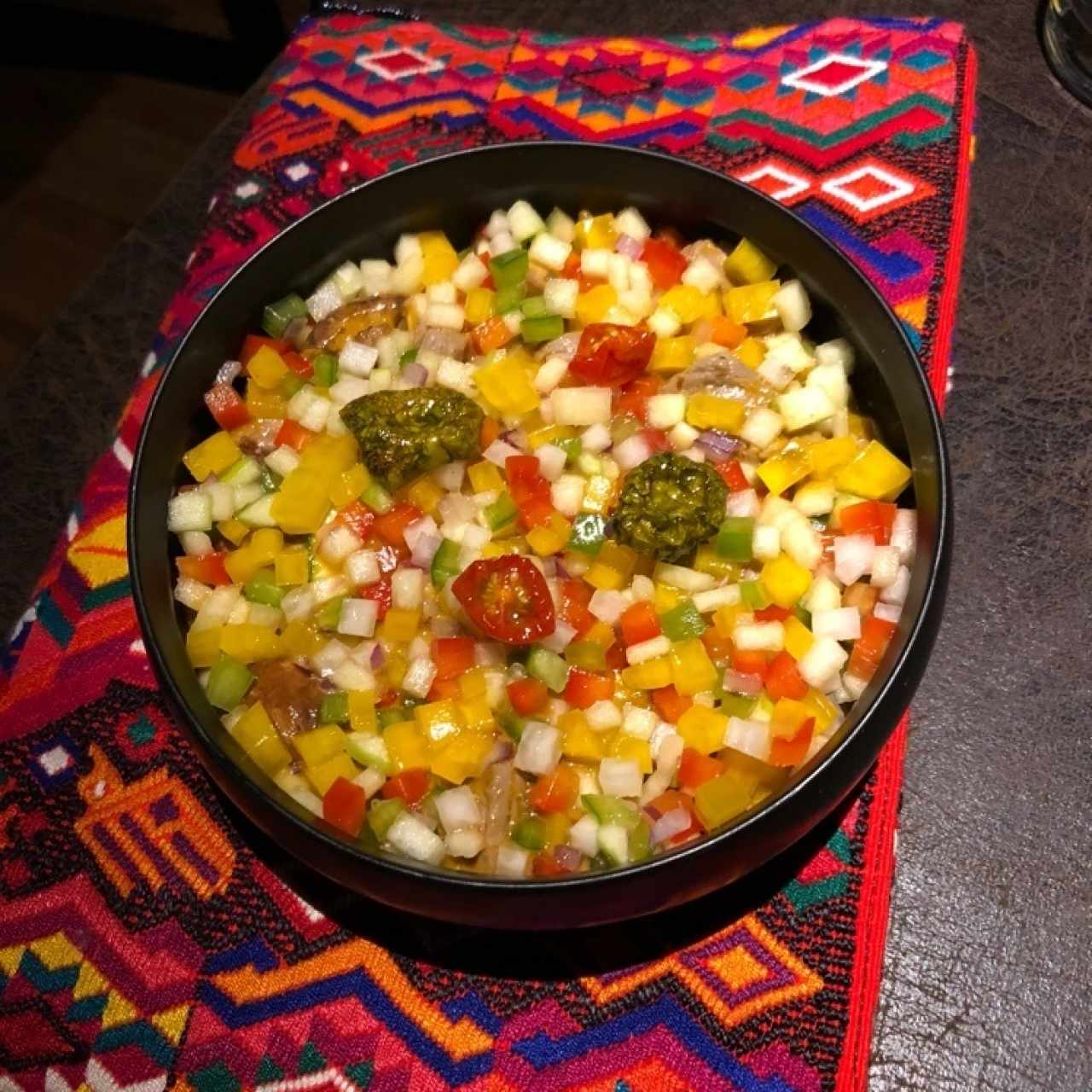 carne de res con picadillo, no me recuerdo el nombre pero estaba genial!! muchisimos sabores en cada bocado.