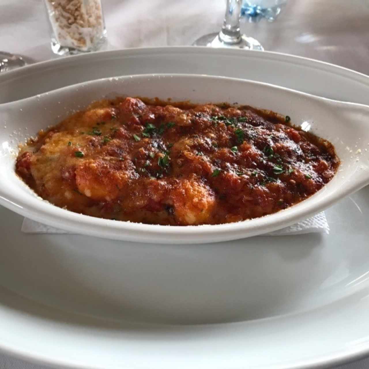 gnoccis con salsa roja