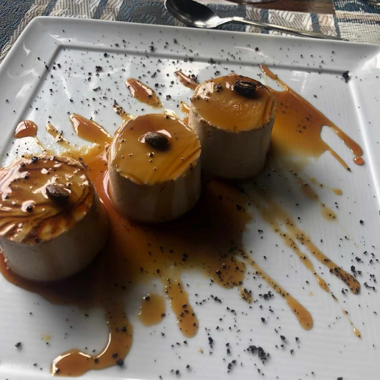 Panacotta de café con splash de Ron Zacapa