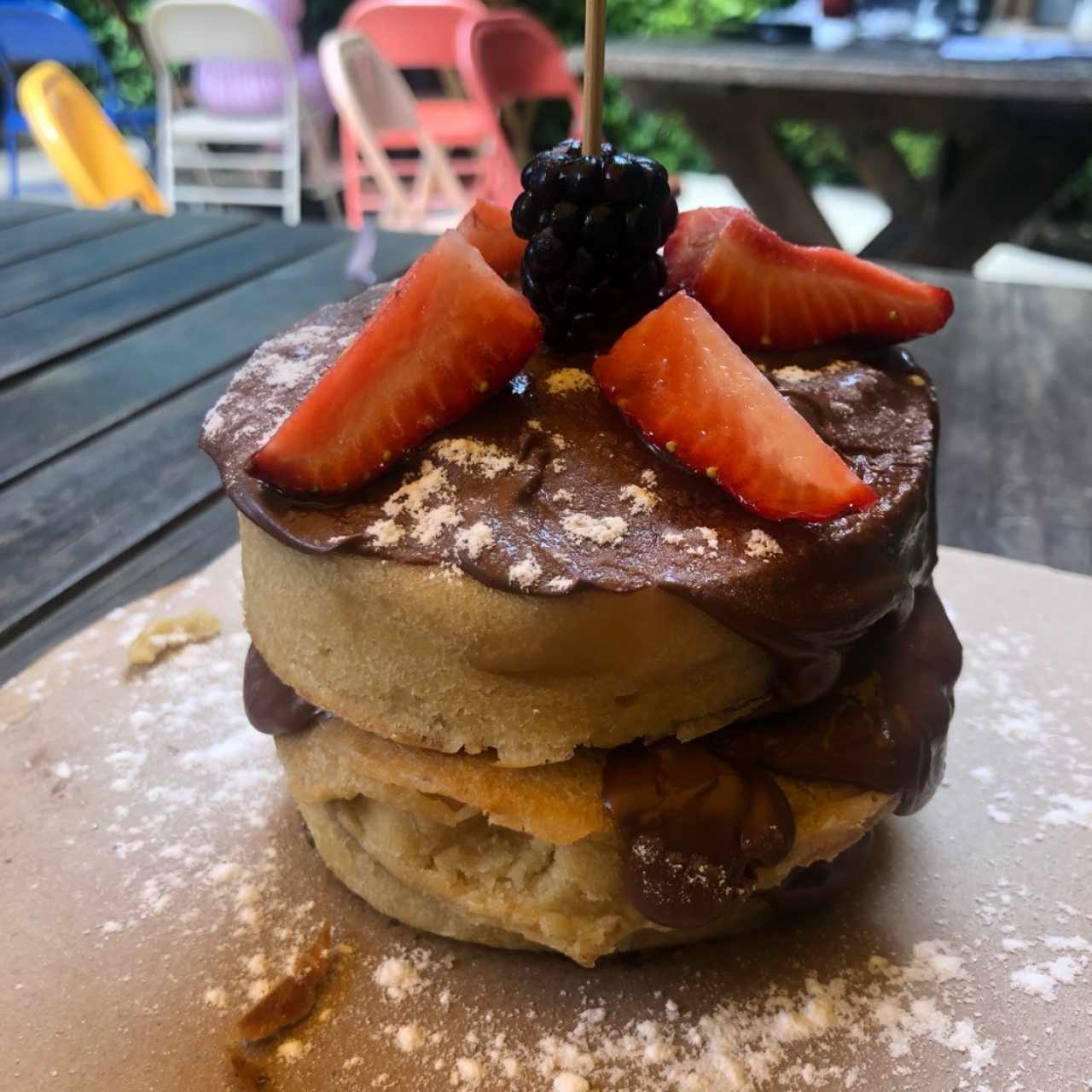 pancakes de nutella (Dulce) (Desayuno)