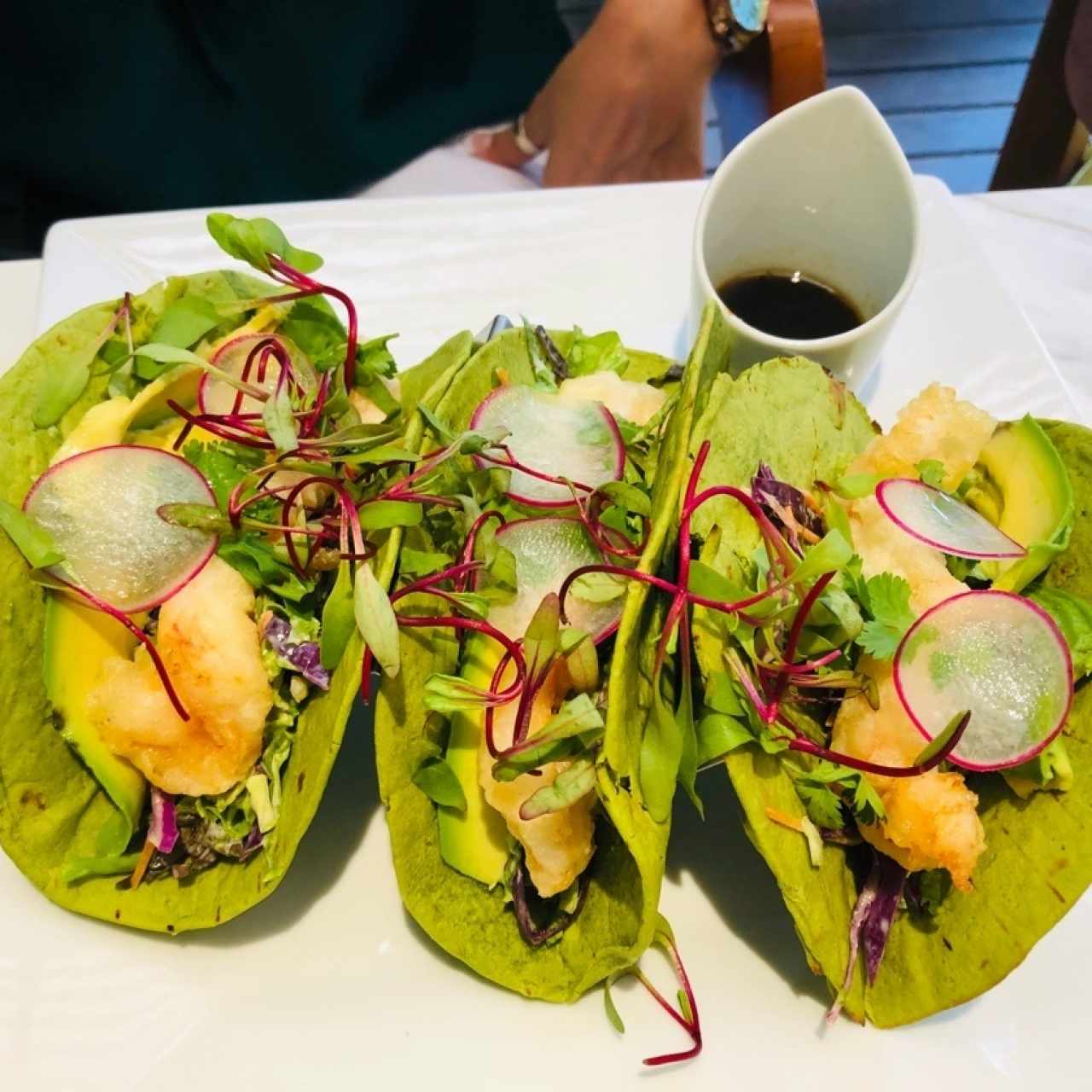 Tacos de mahi mahi, Albariño