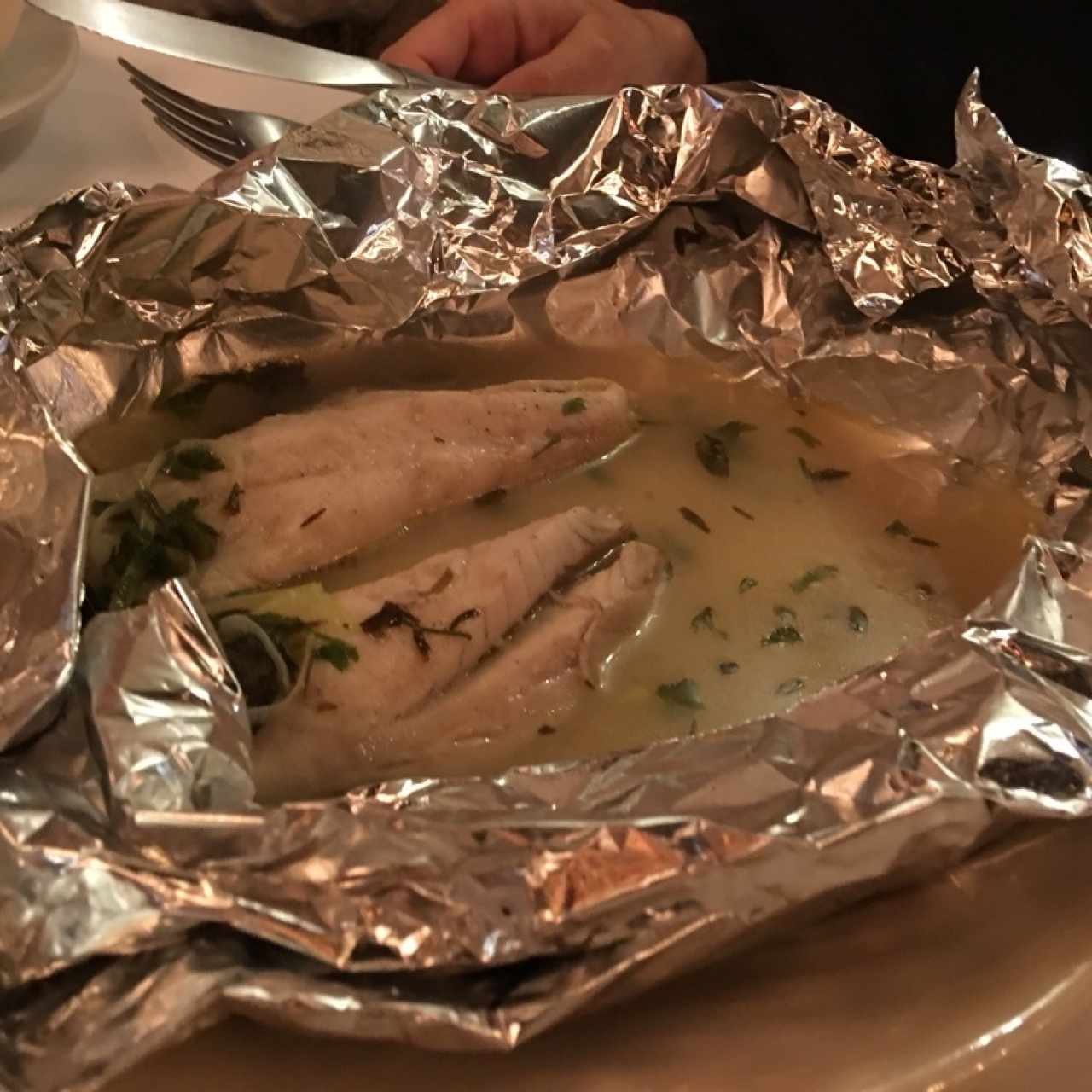 Róbalo en Papillote