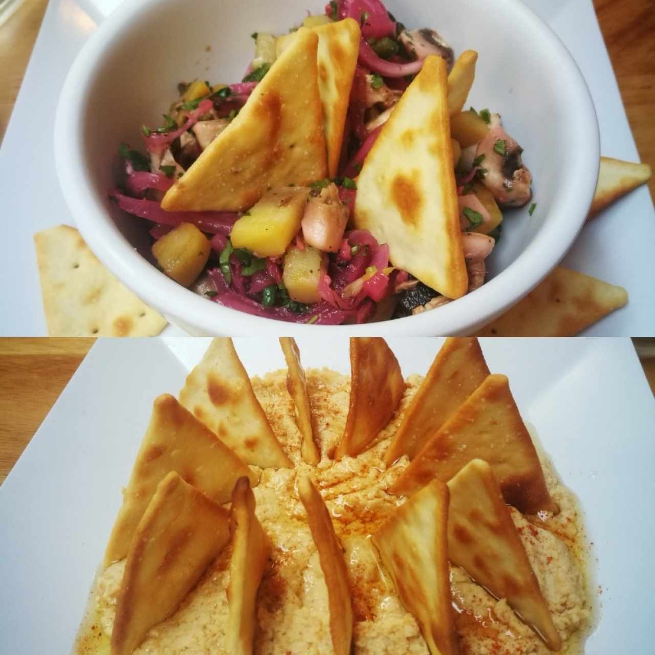 Hummus y Ceviche Vegano
