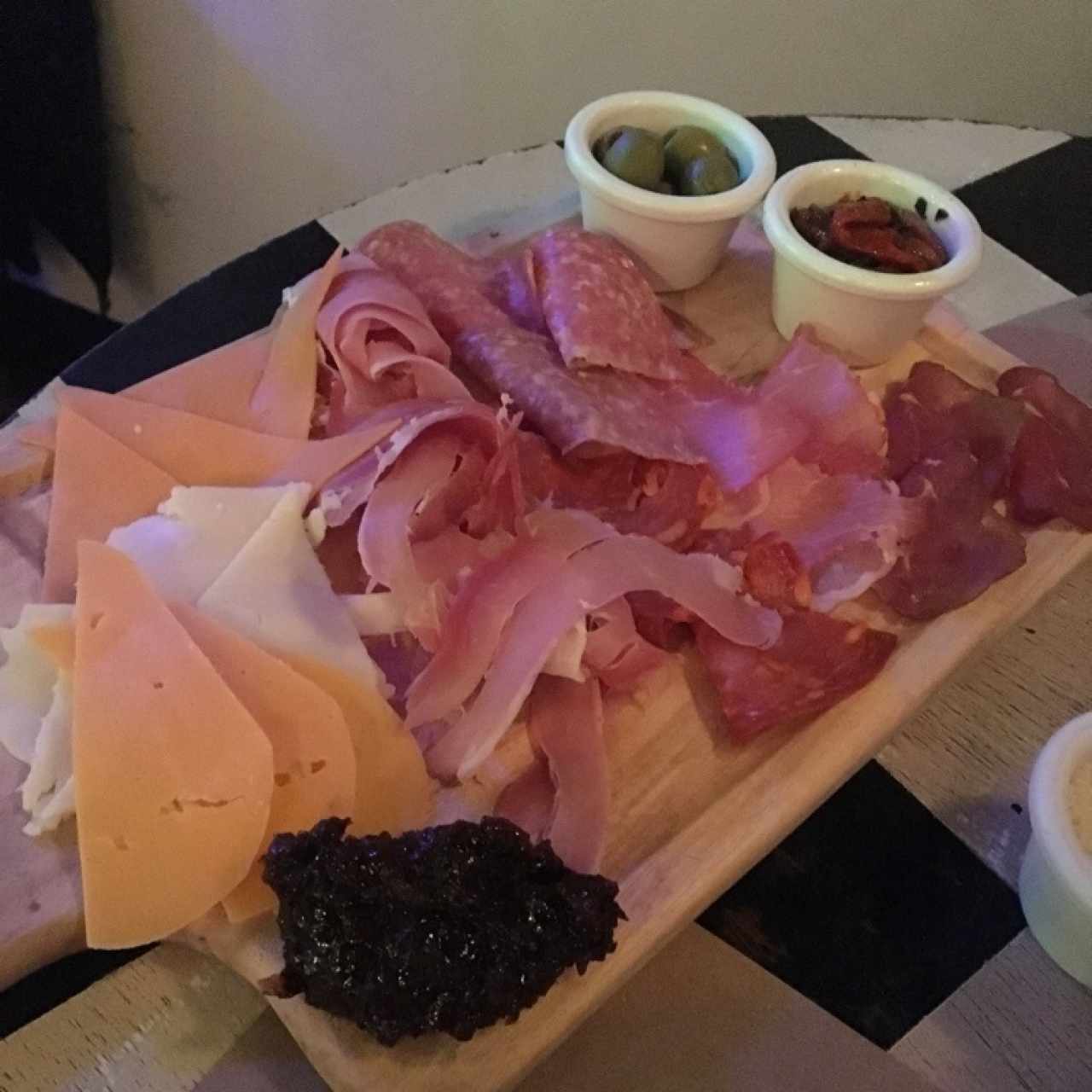 Tabla de jamón y queso