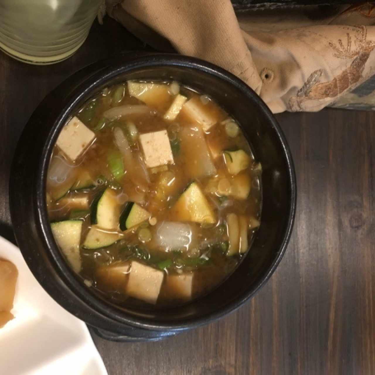 sopa con tofu