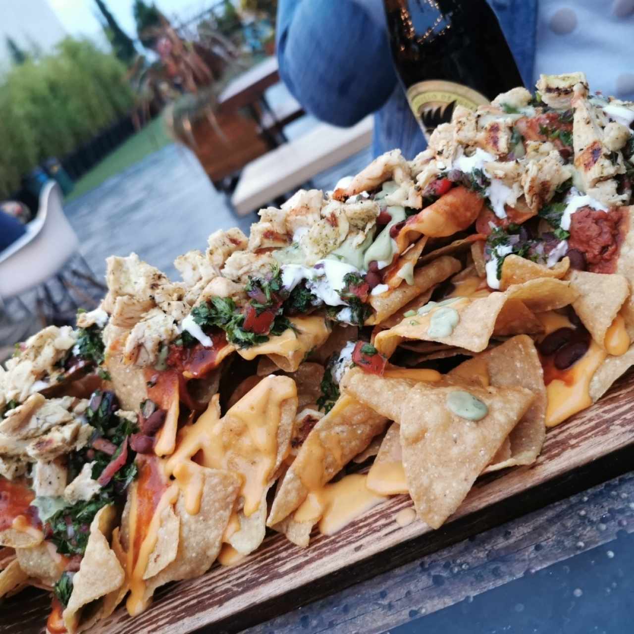 nachos de pollo
