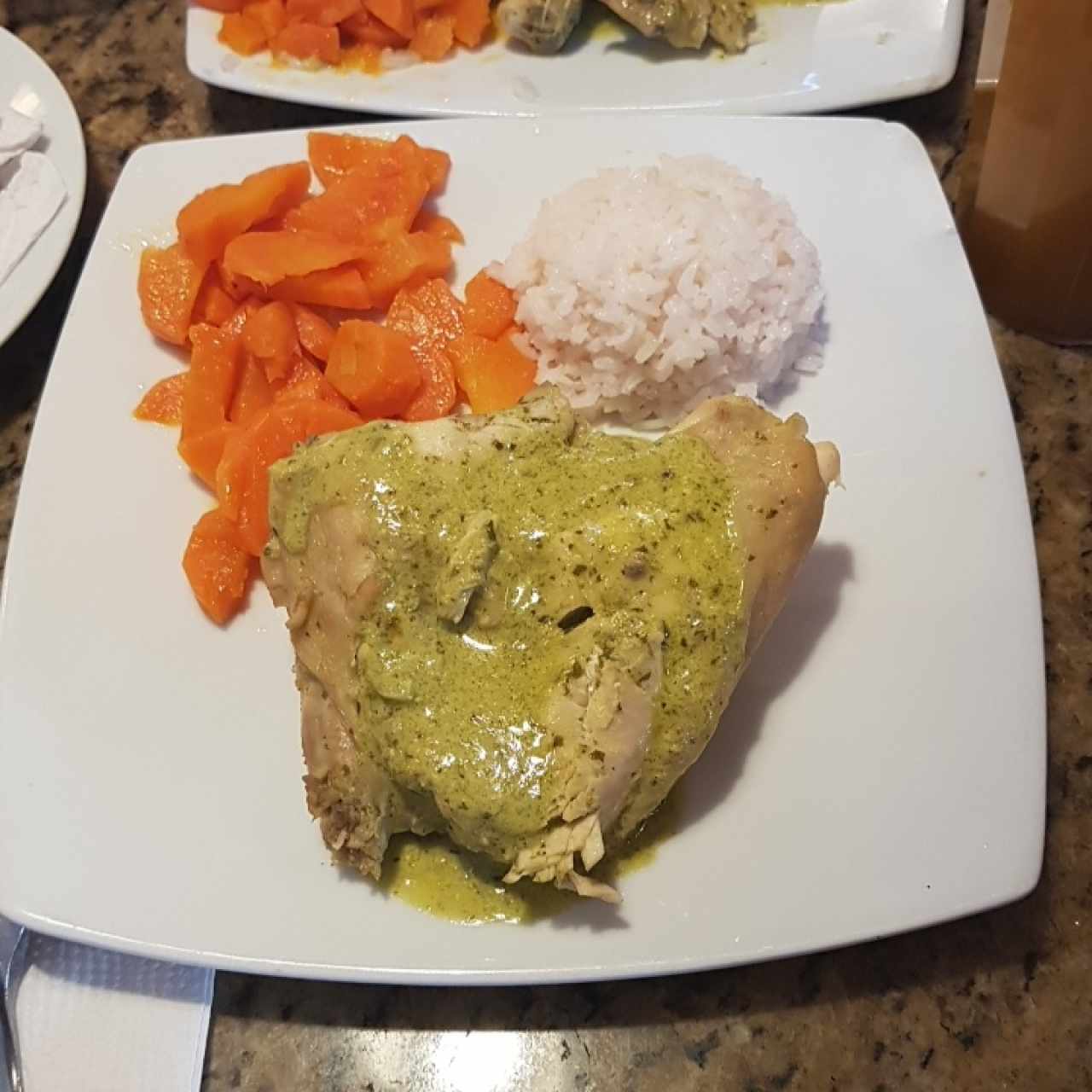 pollo en chimichurri- menú del día 