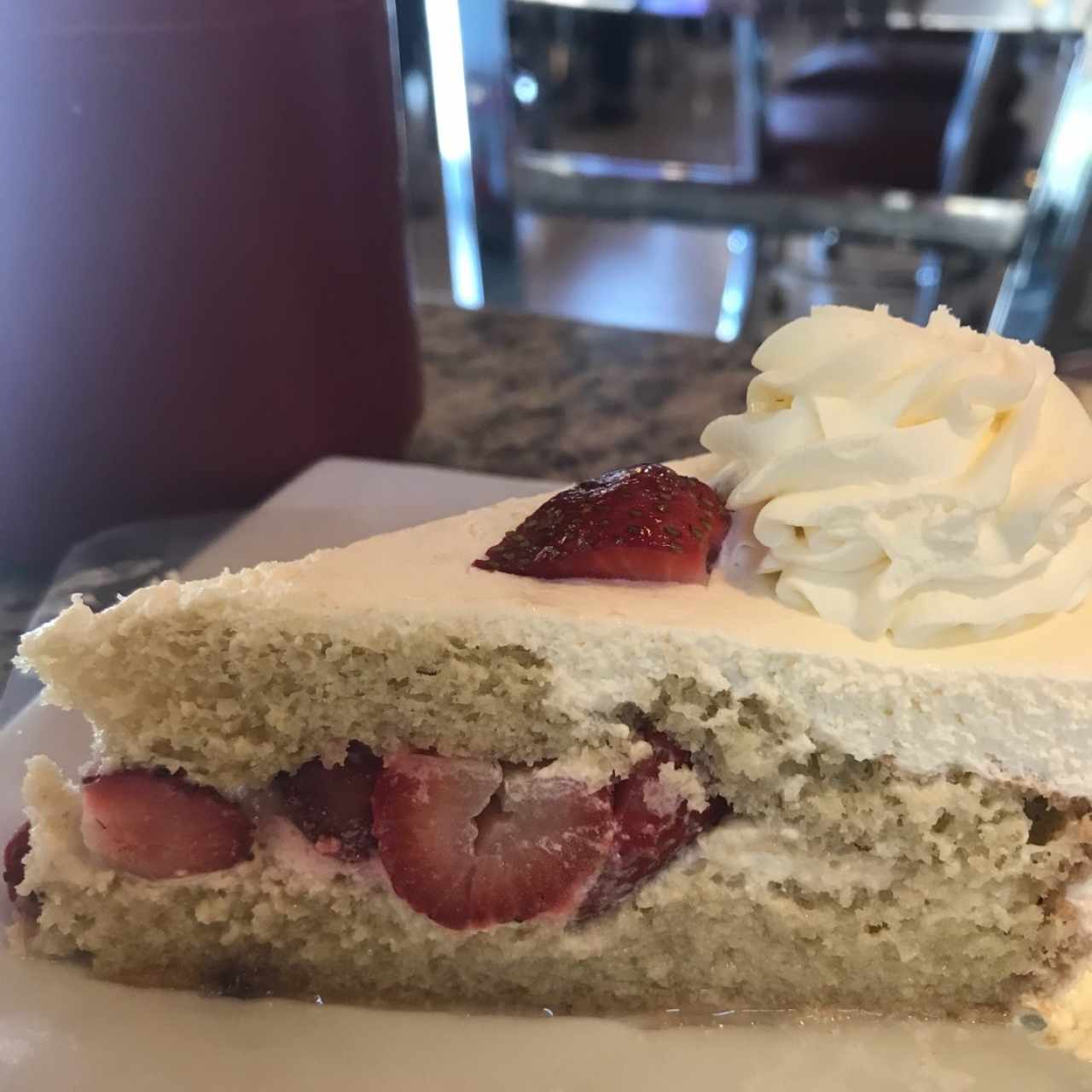 Pastel de fresas con crema