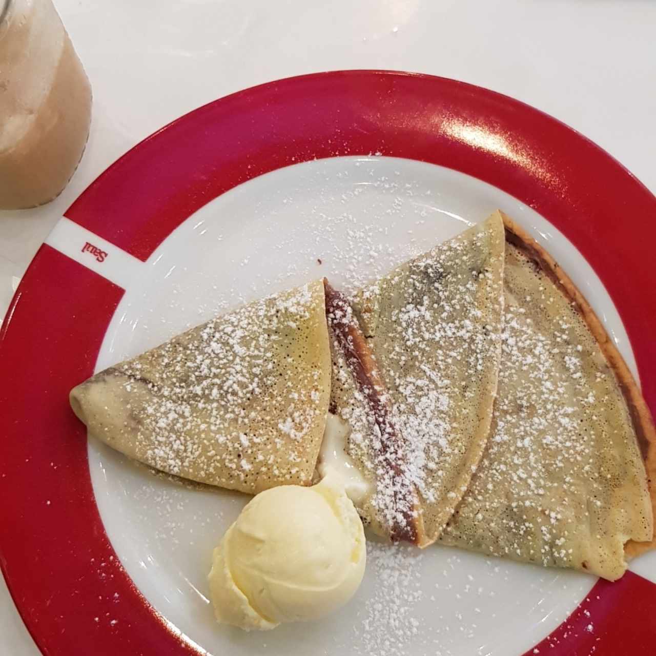 Crepe de Nutella con helado