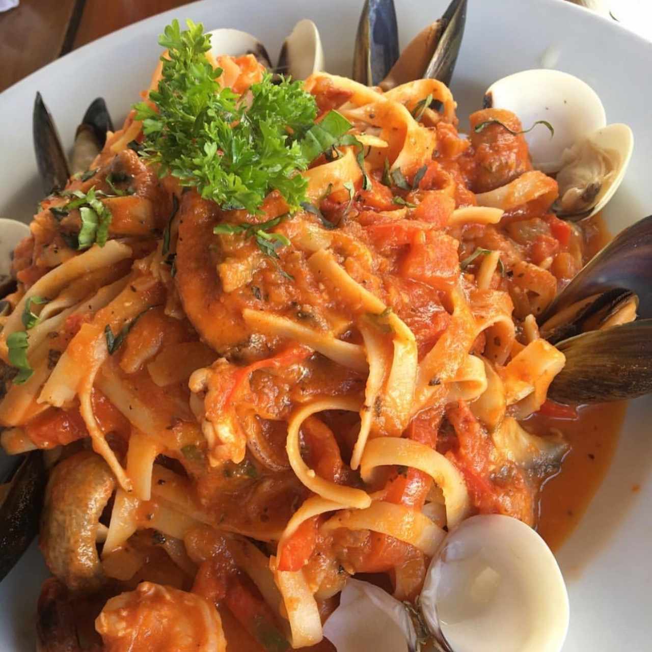 pasta con mariscos 