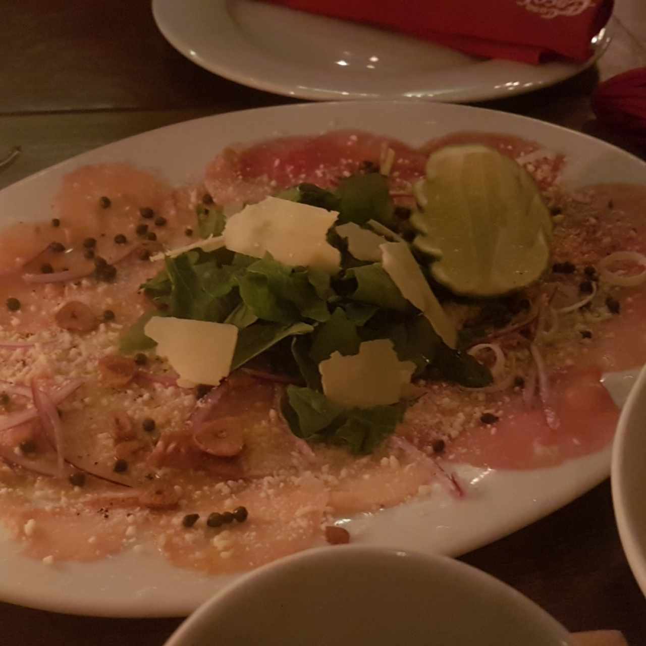 CARPACCIO DE LOMITO, SALMÓN O MIXTO