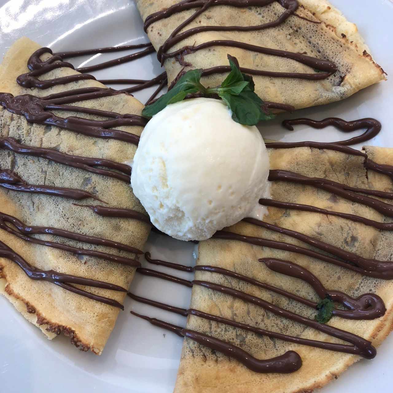 crepas Nutella helado y banano