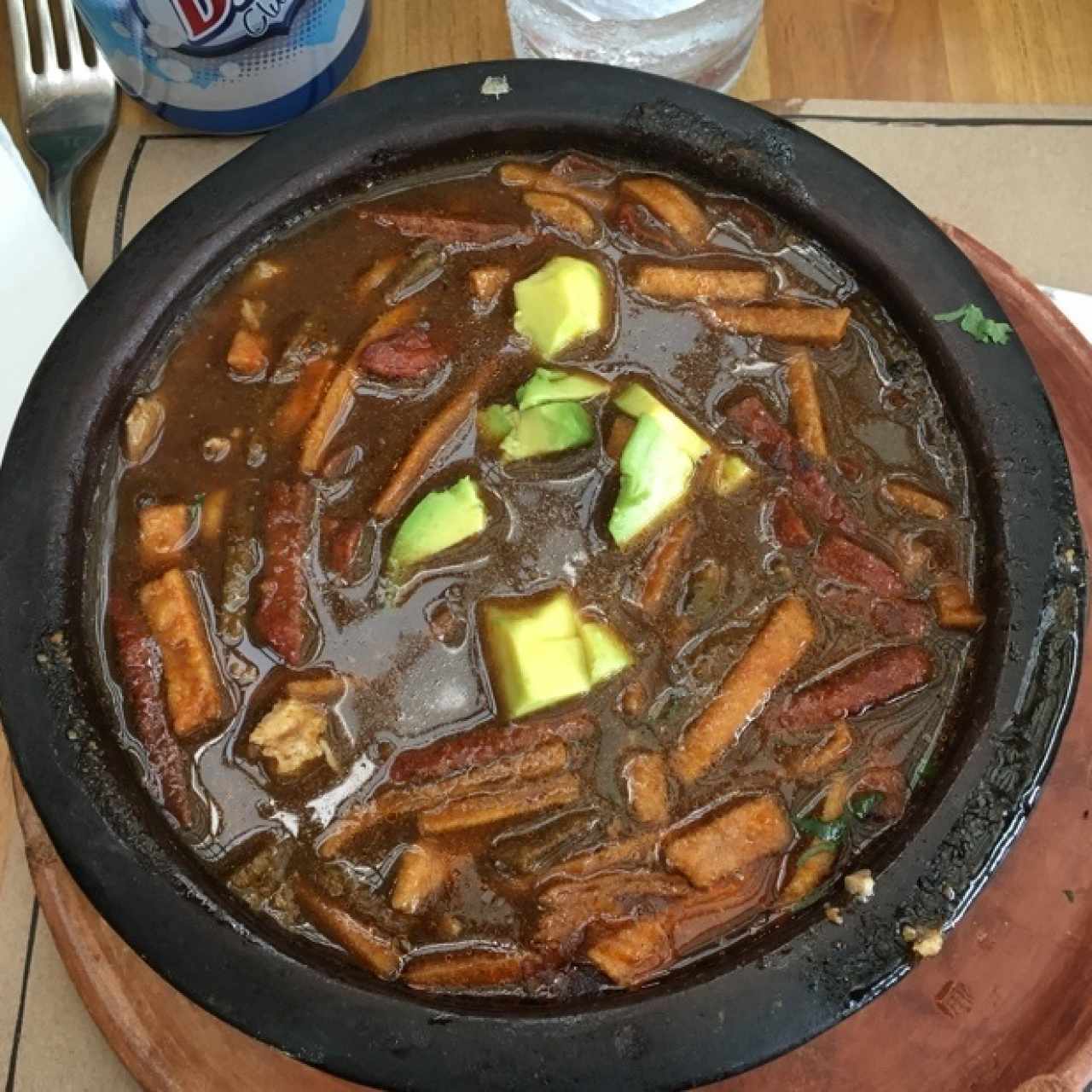 sopa de tortilla con pollo