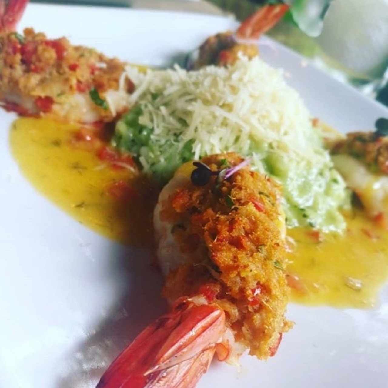 Camarones rellenos de cangrejo 