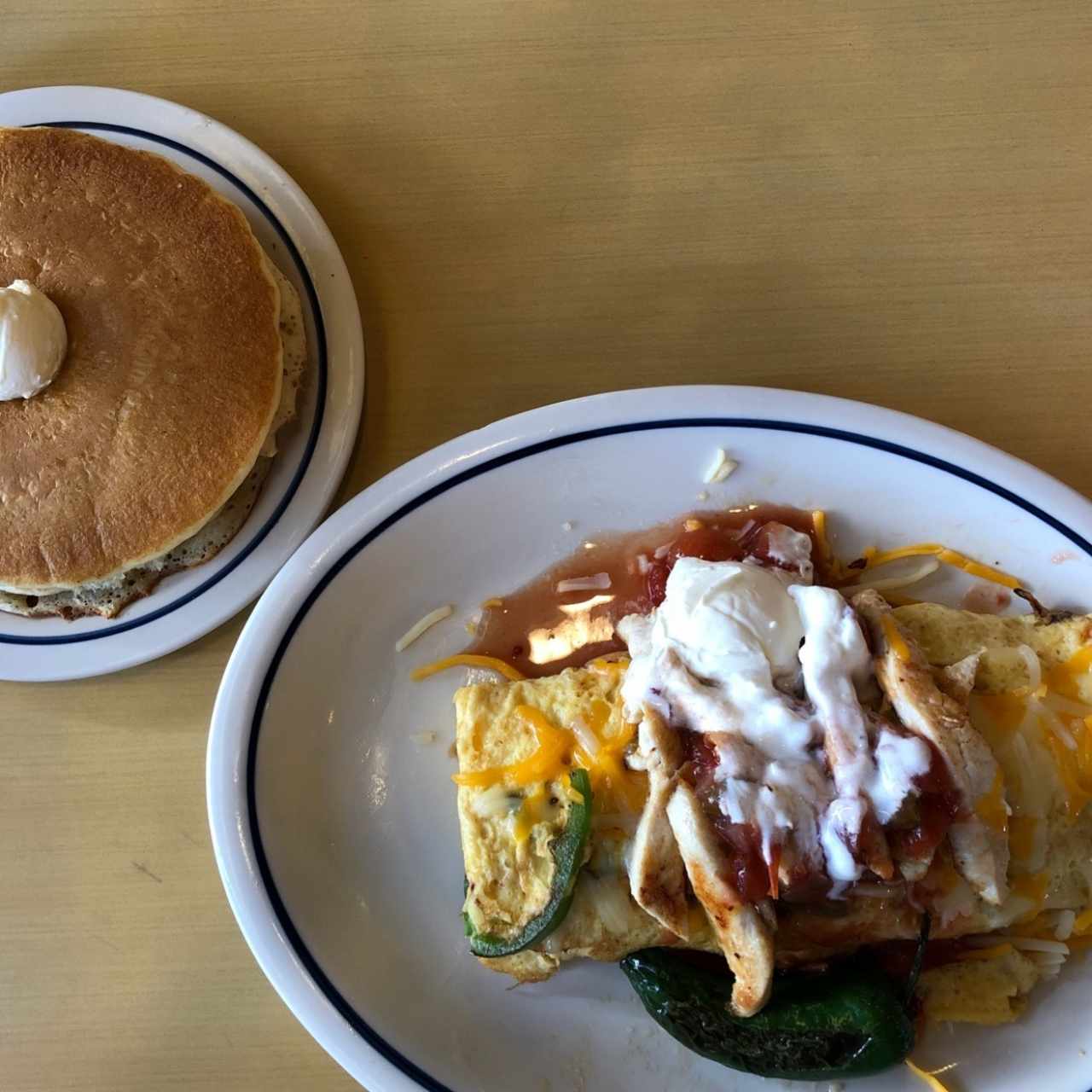 Omelette - Chicken Fajita omelette