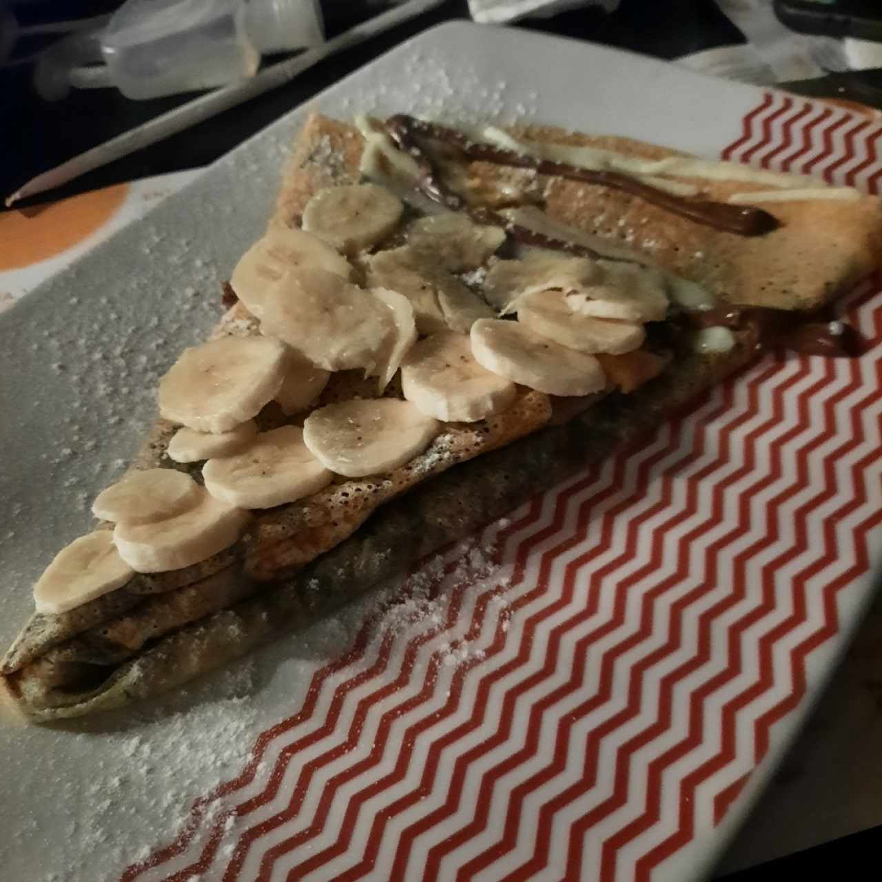 Crepa de nutella con queso mascarpone y banano