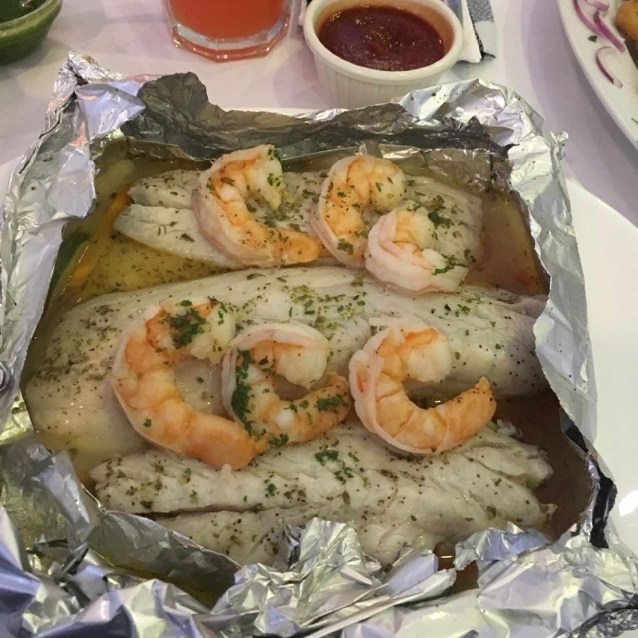 Filete de Curvina Relleno de Camarones