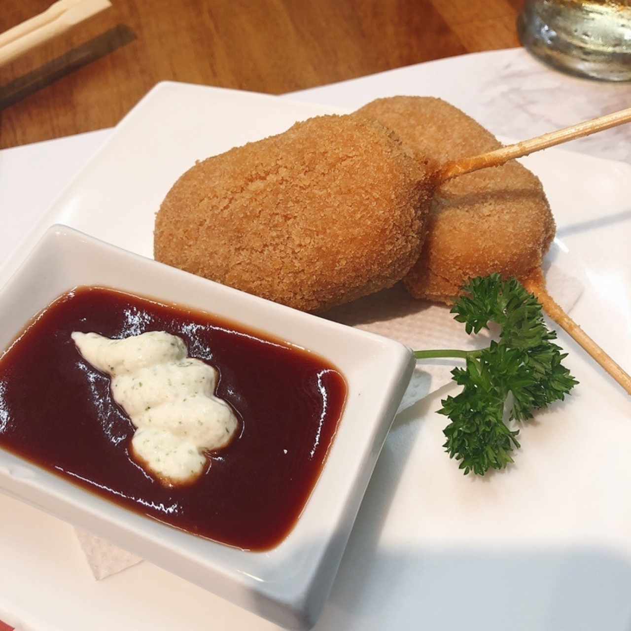 Kushiage de Plátano con Queso