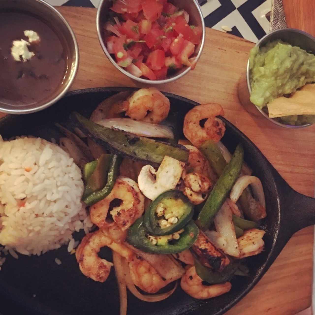 fajitas de camaron