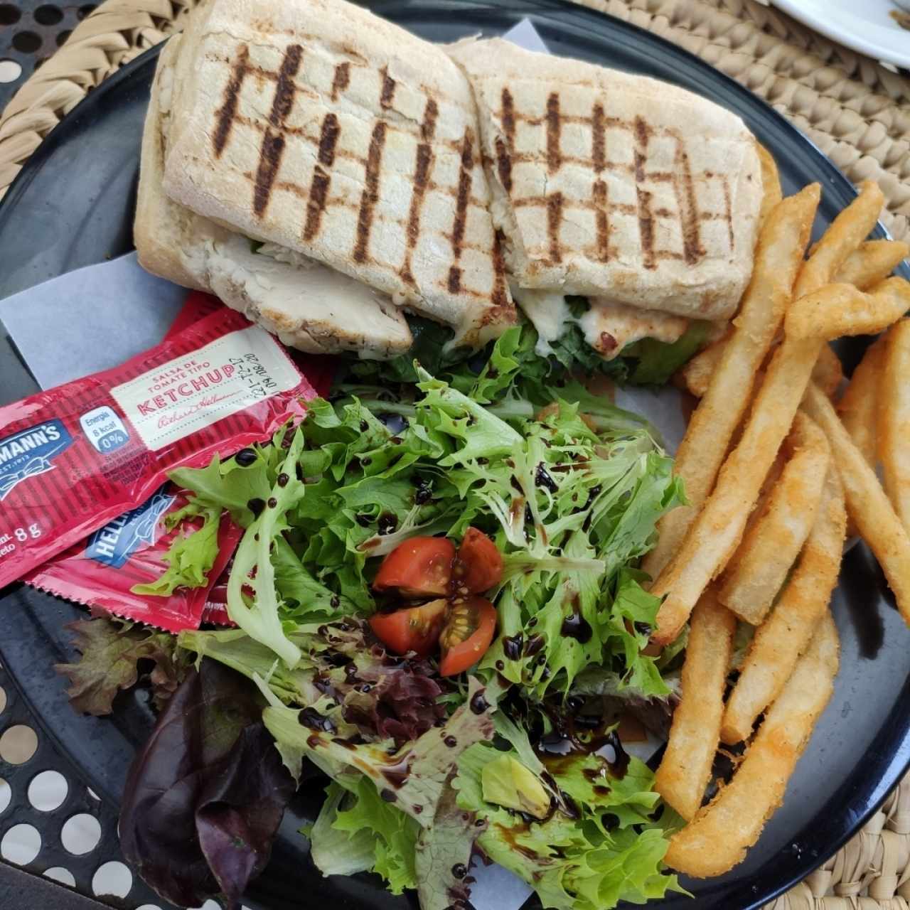Panini de pavo con mayonesa chipotle