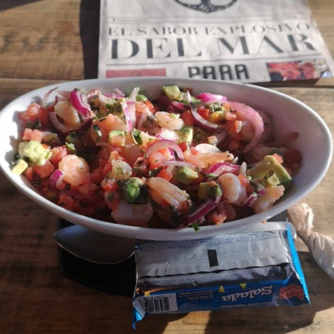 Ceviche mexicano con camarones 