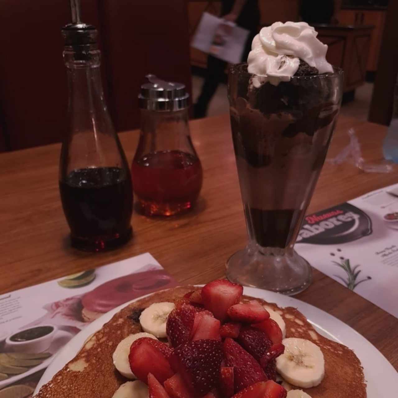 Double Berry Banana Pancake Breakfast