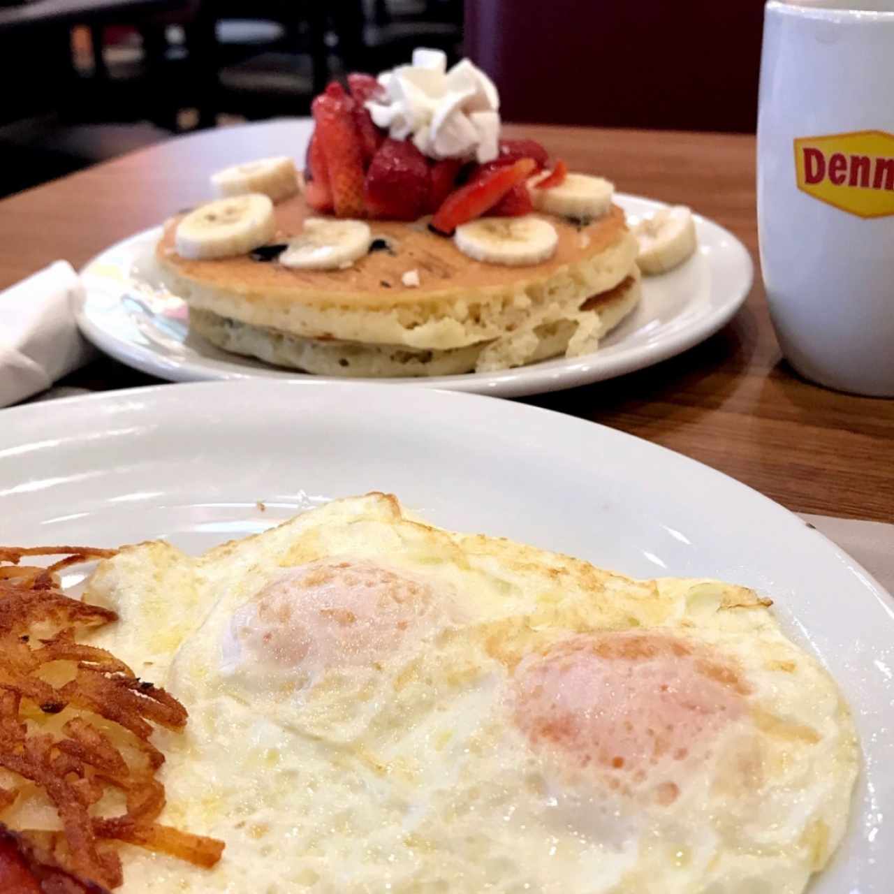 Double Berry Banana Pancake Breakfast