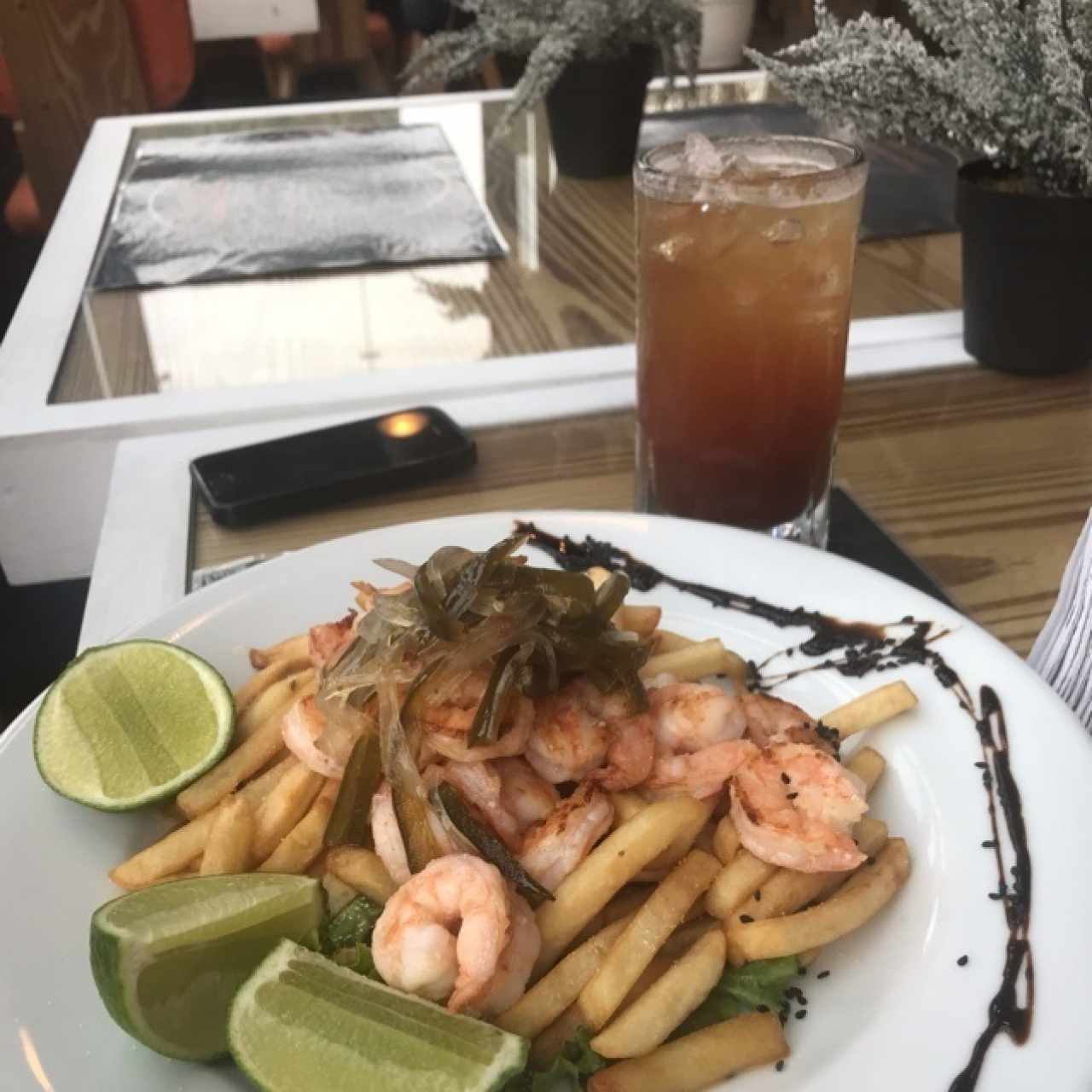 Camarones con mermelada de jalapeño