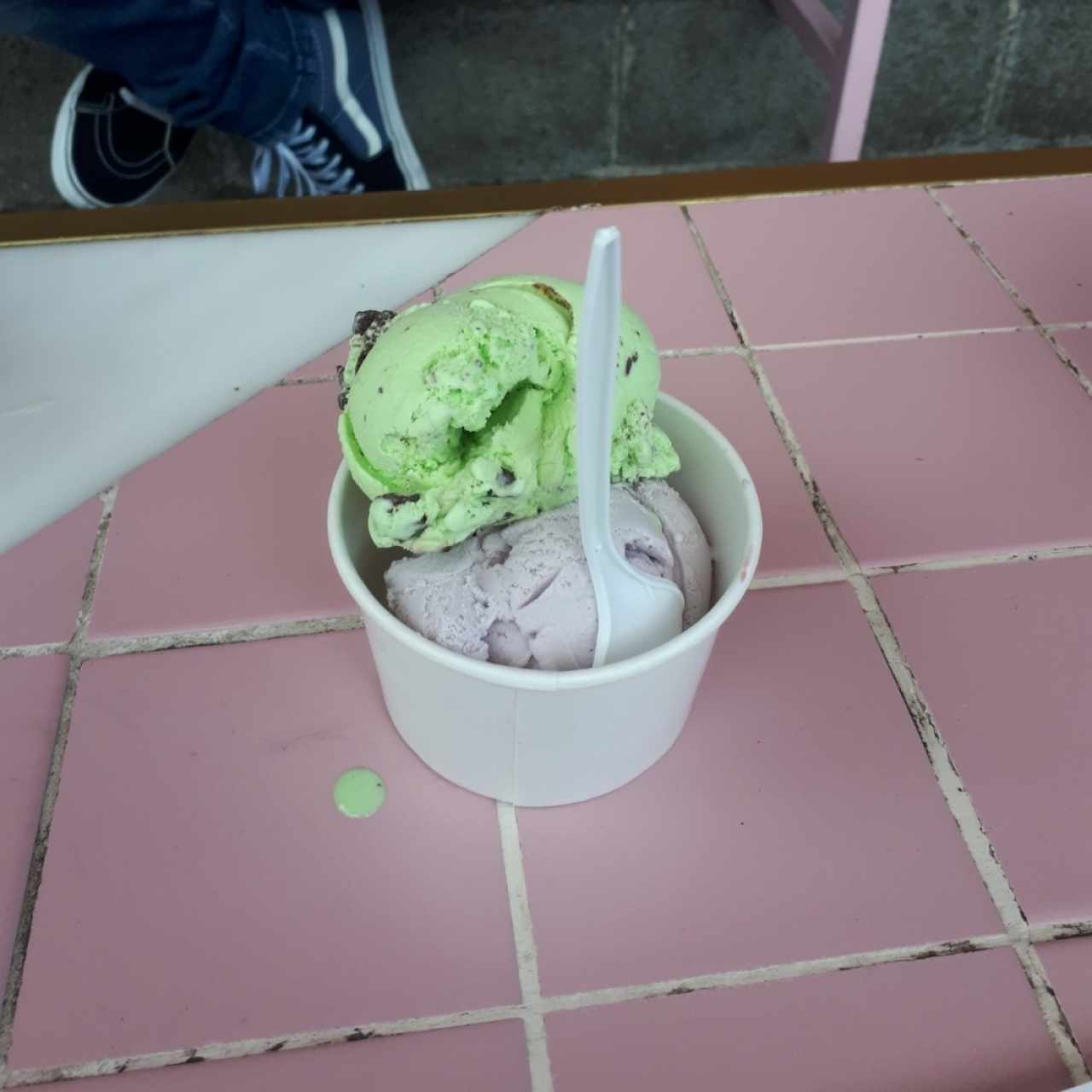 Vasito de choco mint y lavanda. 